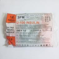 Инсулиновый шприц 1мл U100 (игла 0,33х12,7 мм) 10шт.